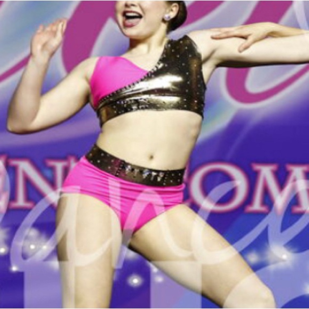 Pink and Copper Dance Costume